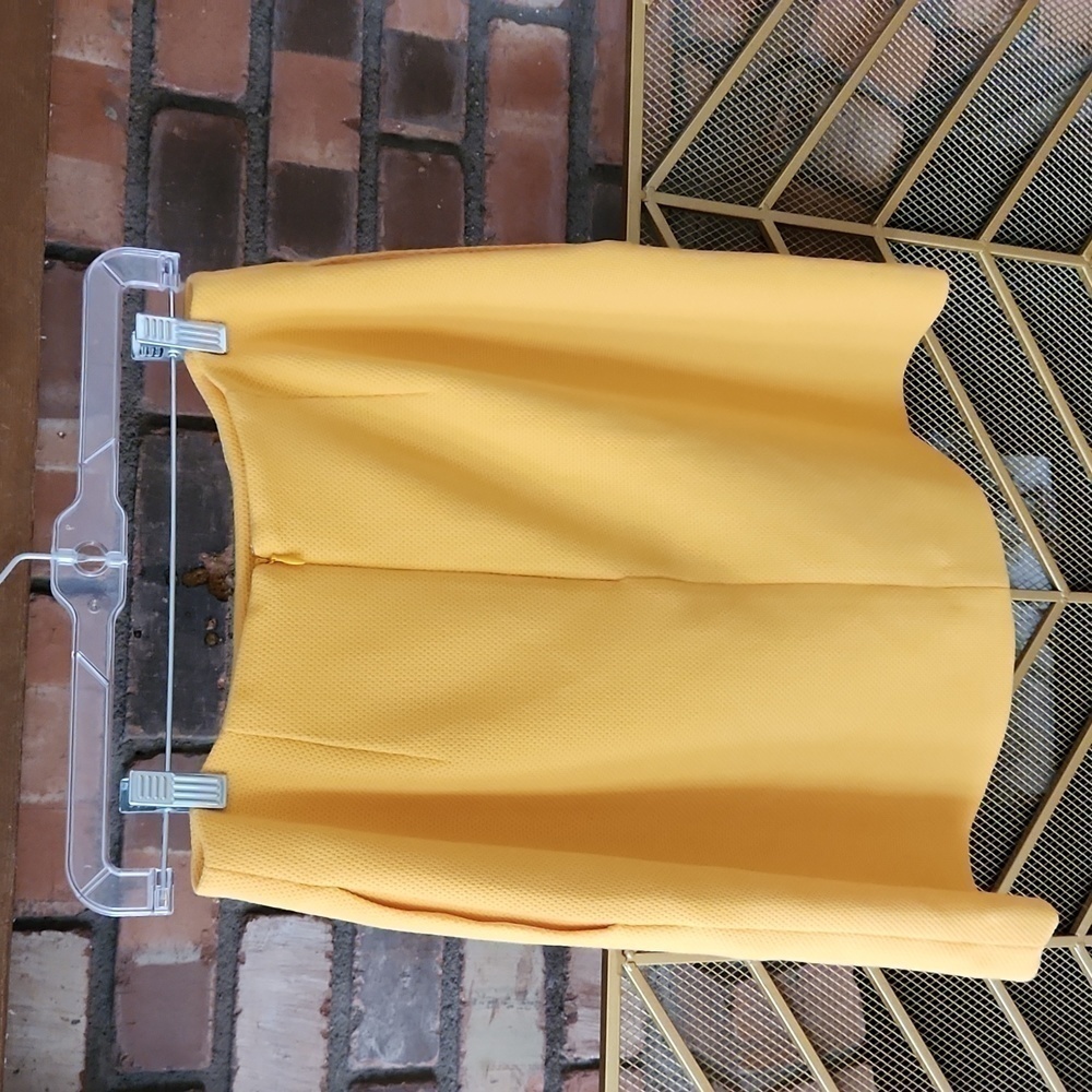 Nordstrom 1901 Yellow Rod Double Button Front Mini Skirt Size 2 - Picture 6 of 9